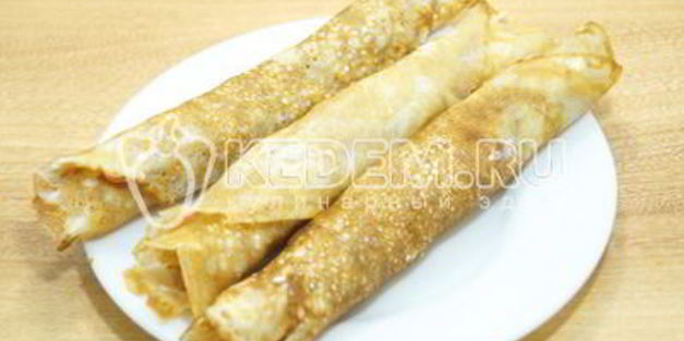 блины с семгой