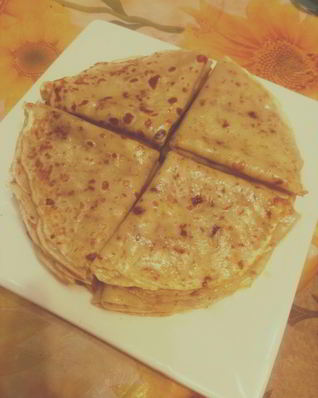 Блины с шоколадным припеком