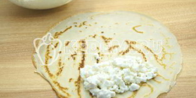 блины с творогом и сгущенкой