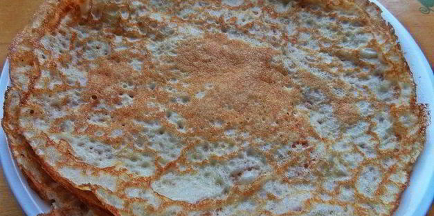 блины с ветчиной, запеченные под сыром