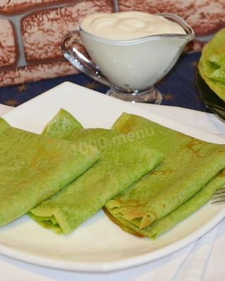 Блины со шпинатом