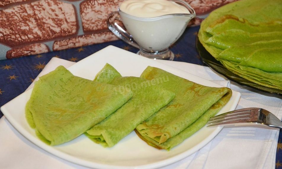 Рецепт блины со шпинатом