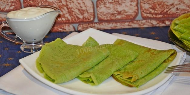 блины со шпинатом