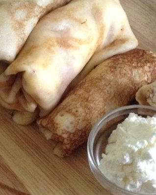 Блины со сливочным сыром и семгой