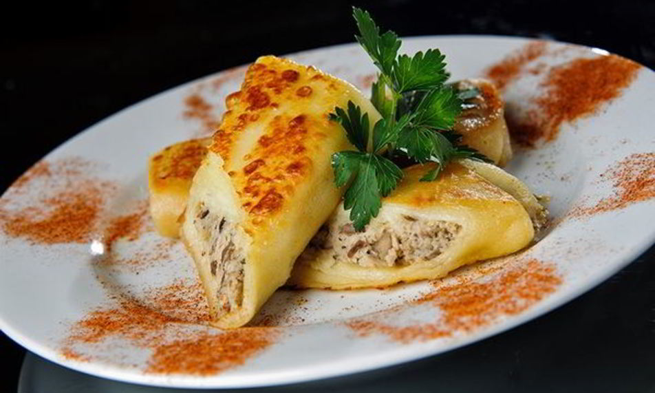 Рецепт домашние блинчики с грибами и курицей