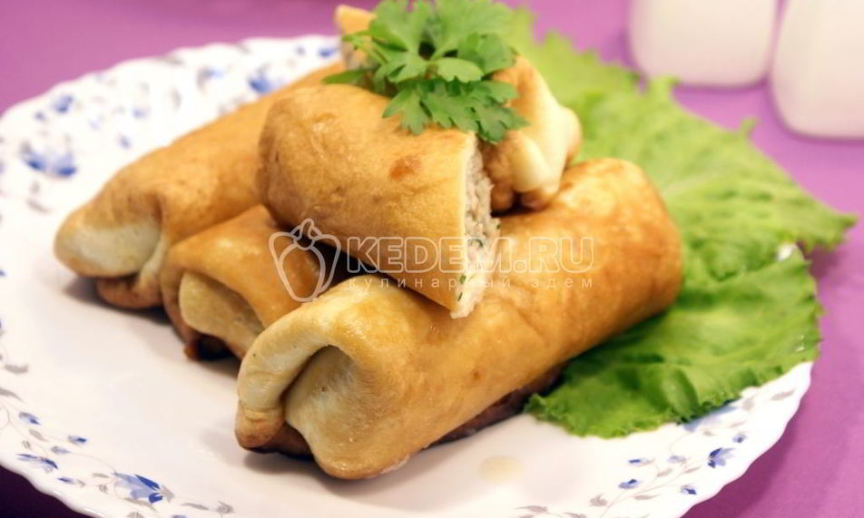 Рецепт фаршированные блинчики с мясом
