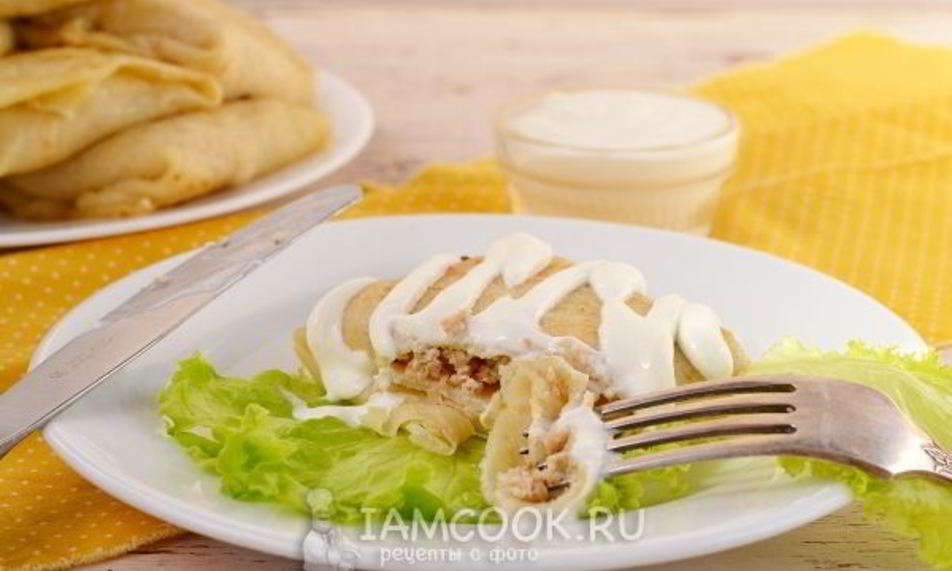 Рецепт налистники с мясом