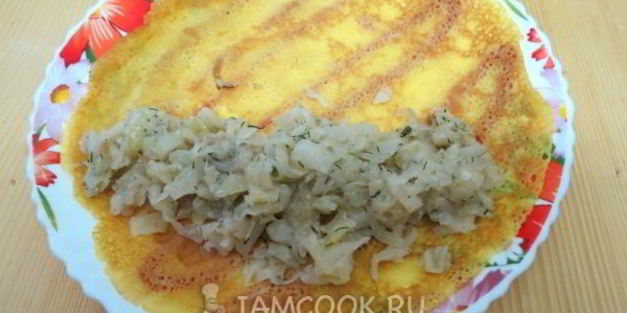 нежные блинчики с капустой
