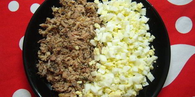 новогодние блинчики с салатом