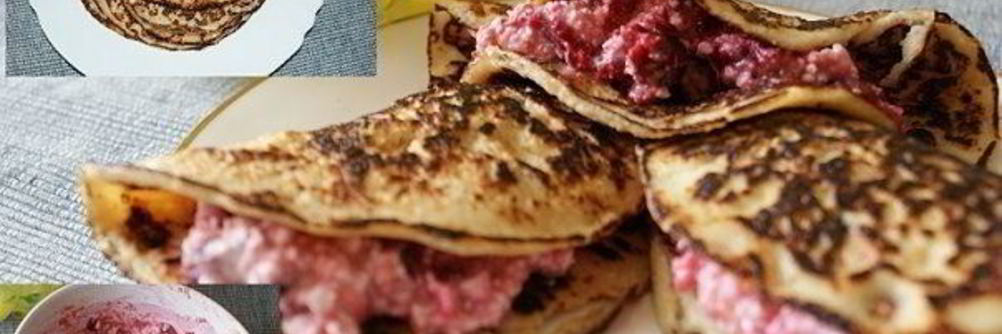 Овсяные блинчики с ягодной начинкой