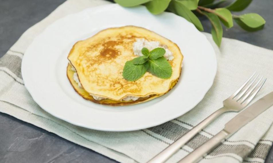 Рецепт панкейк с бананово-творожной начинкой