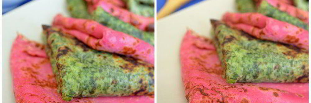 Разноцветные блинчики