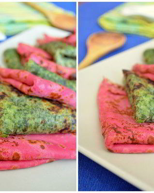 Разноцветные блинчики