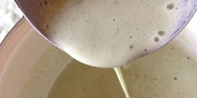 ржаные блинчики на сыворотке со щавелем и петрушкой