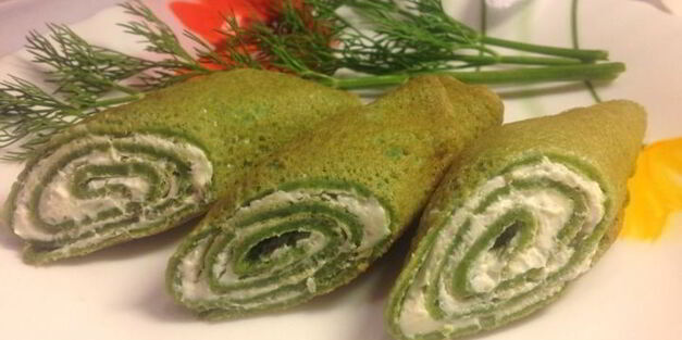 шпинатные блинчики