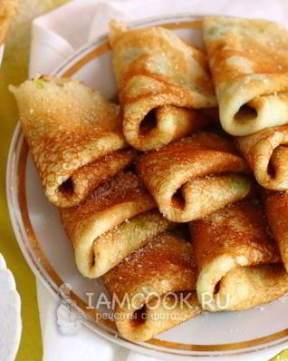 Сладкие кабачковые блинчики