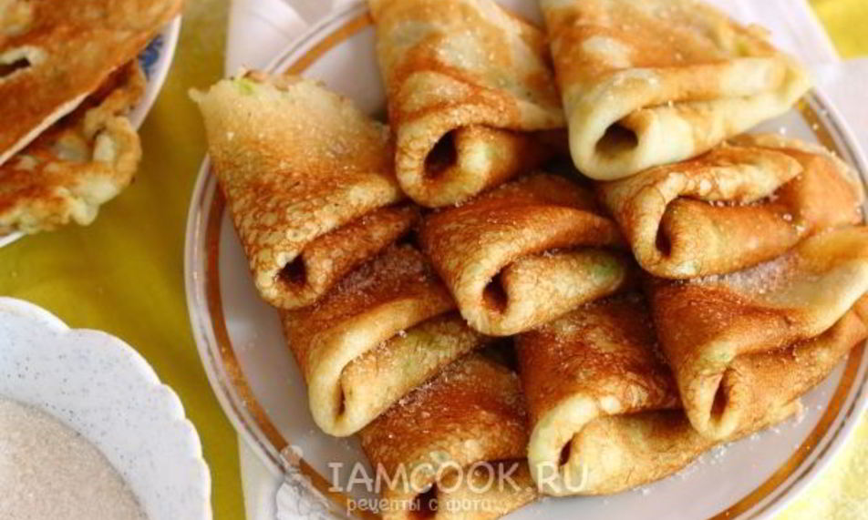 Рецепт сладкие кабачковые блинчики