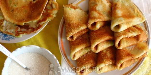 сладкие кабачковые блинчики
