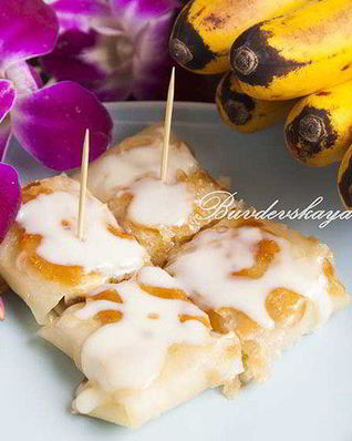 Тайские блинчики роти с бананом