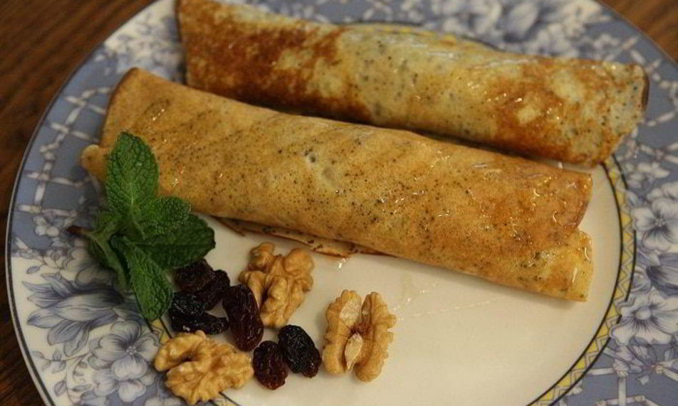 Рецепт венгерские маковые блины с изюмом и грецкими орехами