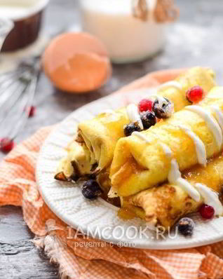 Яичные блинчики с начинкой