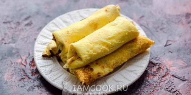 яичные блинчики с начинкой