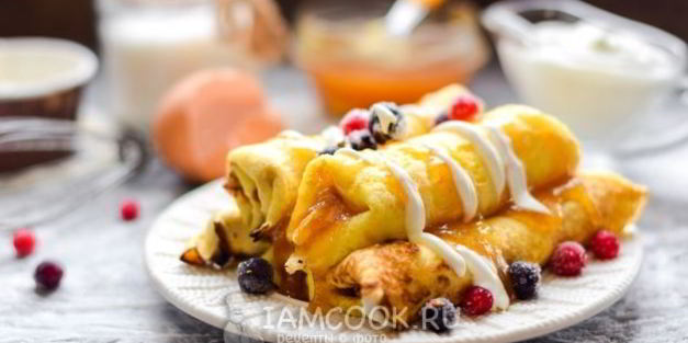 яичные блинчики с начинкой