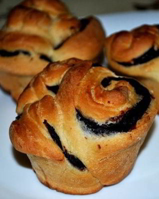 Шоколадные булочки Розочки