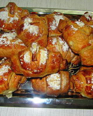 Сливочные круассаны с шоколадом