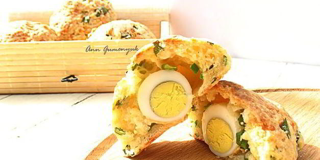 сырные булочки с яйцом