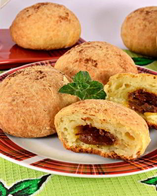 Творожные булочки со сгущенкой