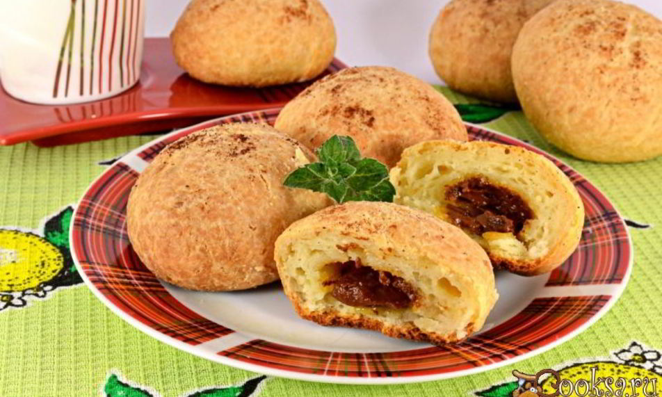 Рецепт творожные булочки со сгущенкой