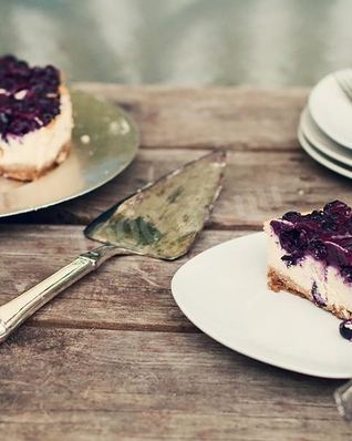 Черничный чизкейк без выпечки