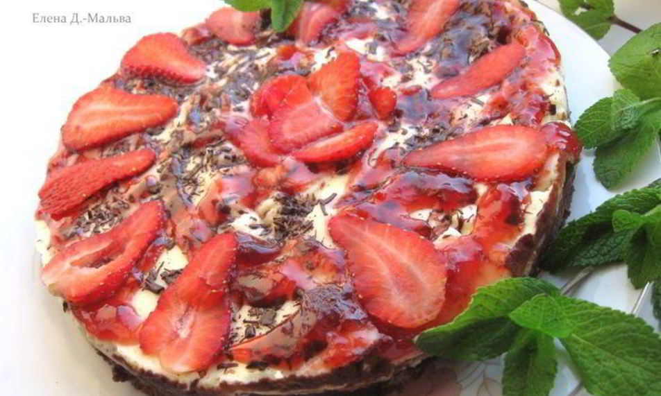 Рецепт чизкейк клубника с шоколадом
