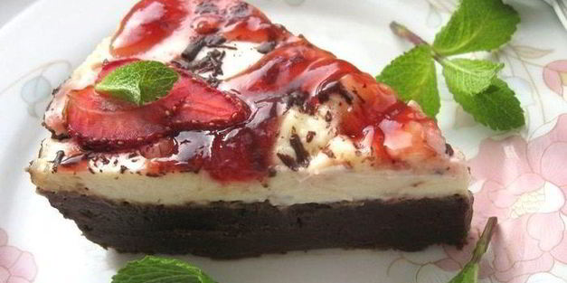 чизкейк клубника с шоколадом