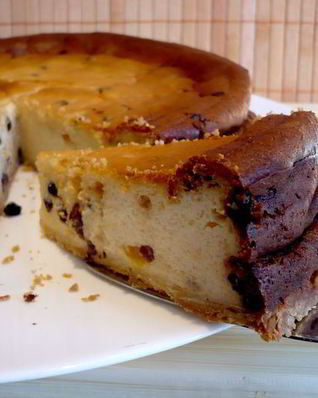 Чизкейк с апельсином и изюмом