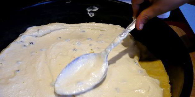 чизкейк с апельсином и изюмом