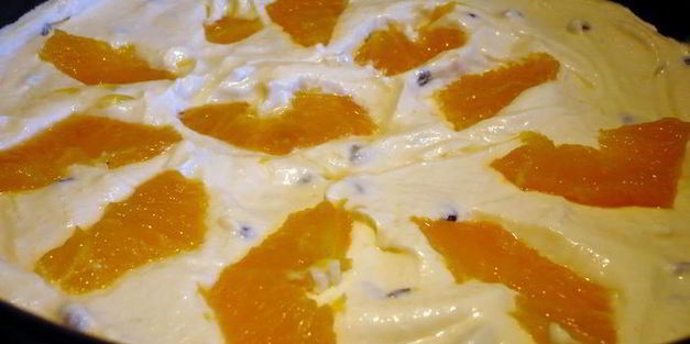 чизкейк с апельсином и изюмом