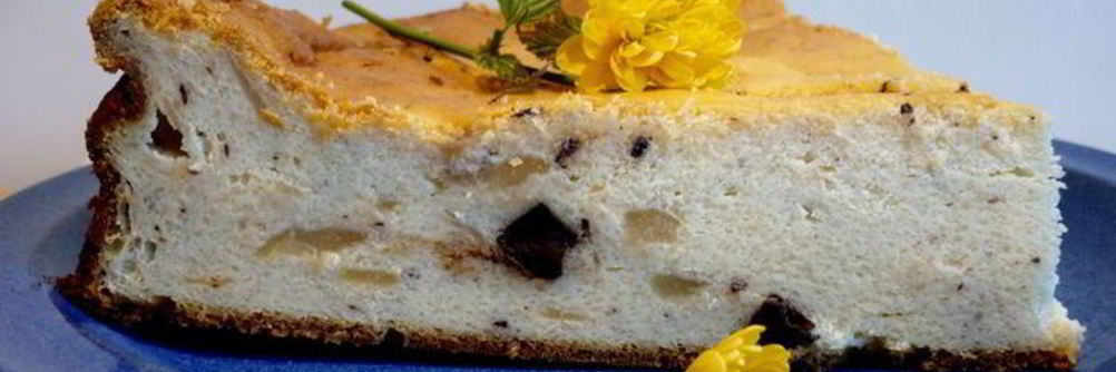 Чизкейк с грушей и шоколадом