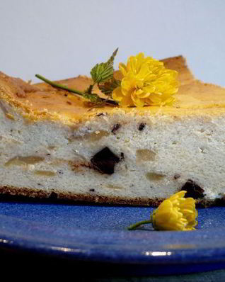 Чизкейк с грушей и шоколадом