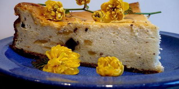 чизкейк с грушей и шоколадом