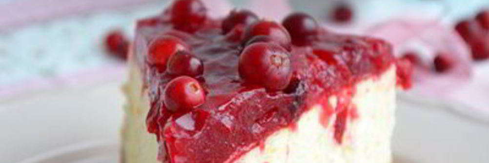 Чизкейк с клюквой