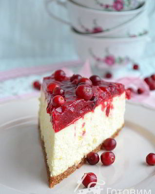 Чизкейк с клюквой