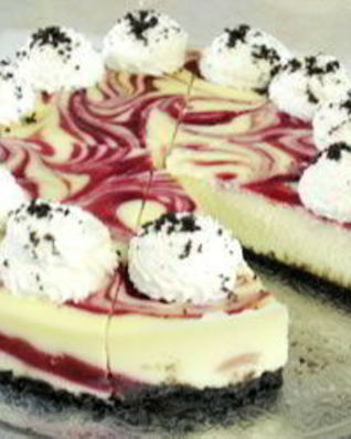 Чизкейк с малиной и белым шоколадом