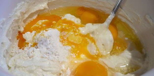 чизкейк с печеными яблоками