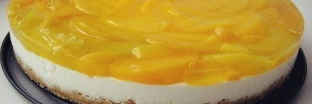 Чизкейк с персиками без выпечки