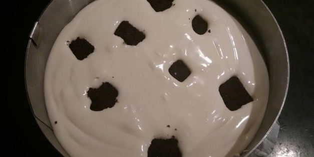 чизкейк с шоколадным бисквитом