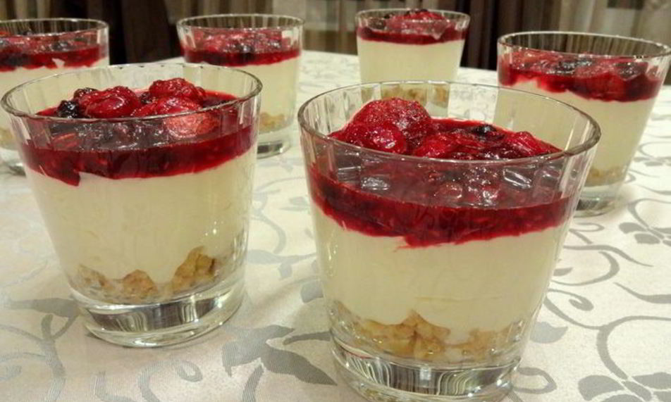 Рецепт чизкейк в стаканчиках