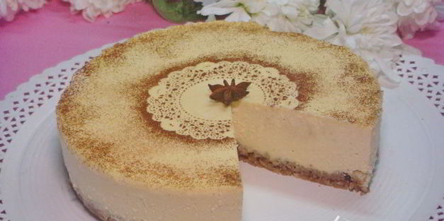 диетический яблочно-творожный чизкейк