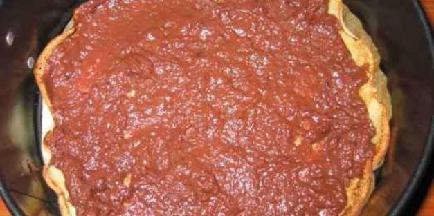 домашний чизкейк с блинами и творогом